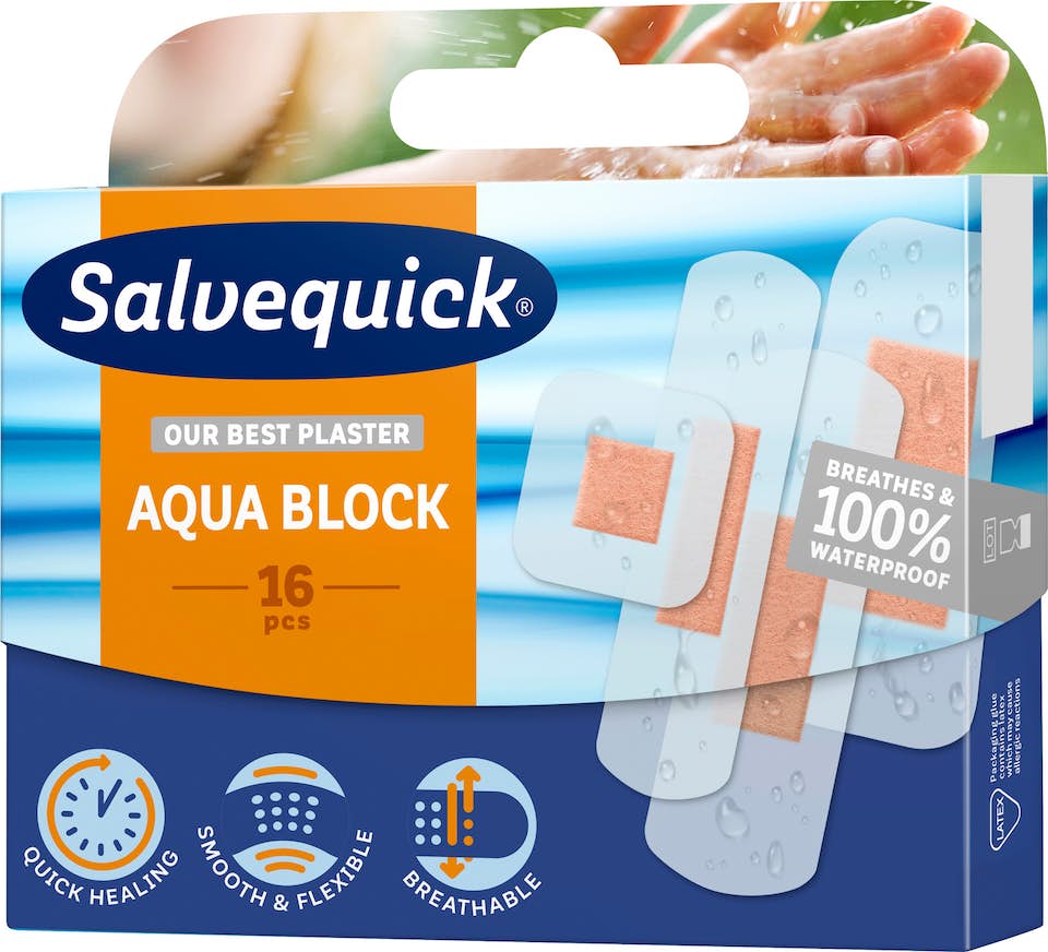 Salvequick laastari Aqua Block 16 kpl