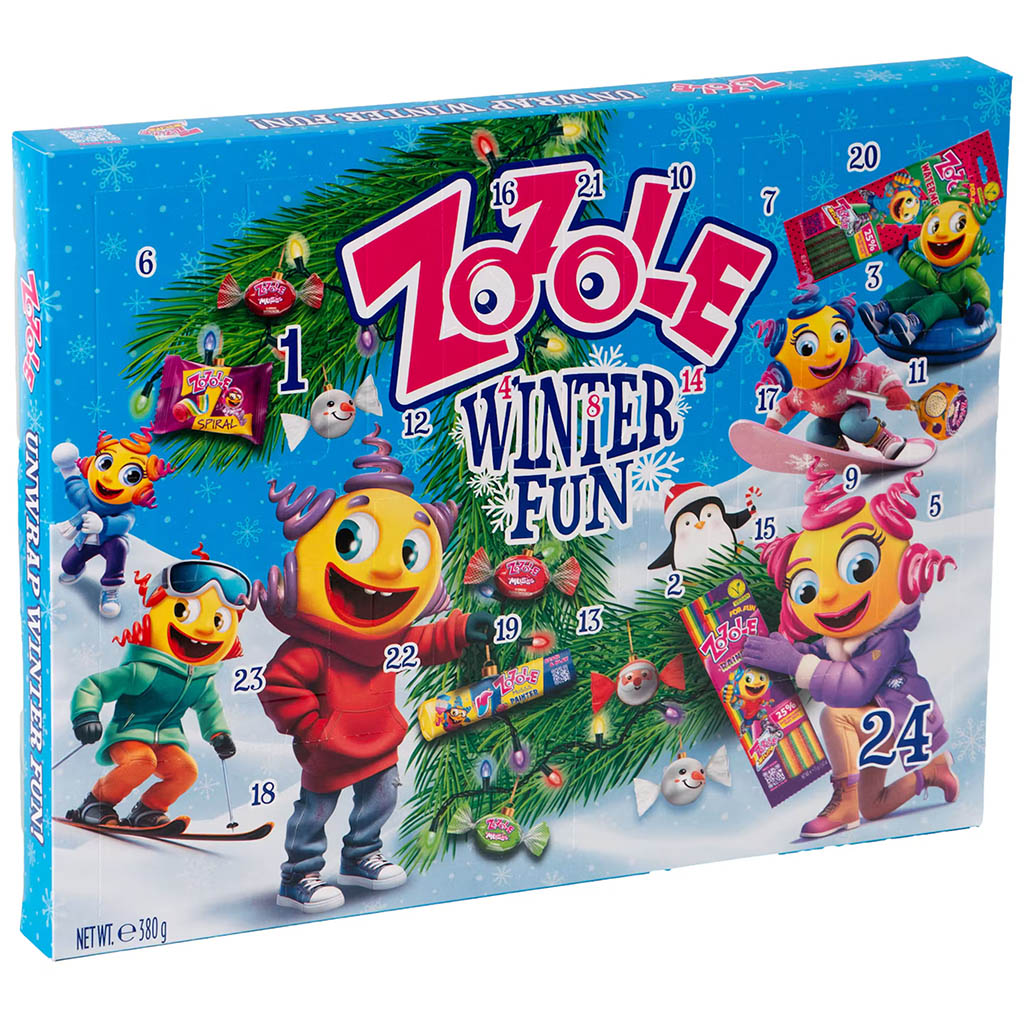 Zozole Winter Fun karkkijoulukalenteri 380g