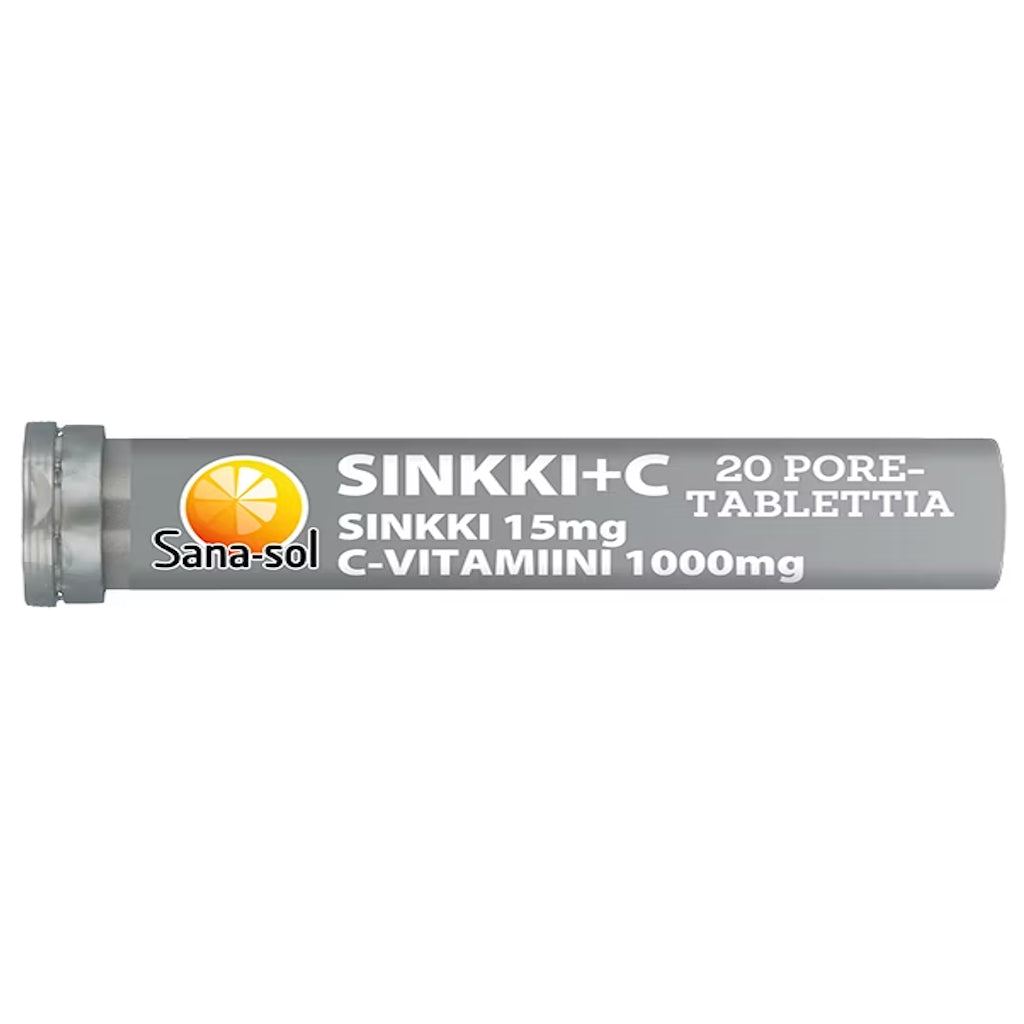 Sana-sol Sinkki+ C-vitamiini Appelsiini 20 poretabl