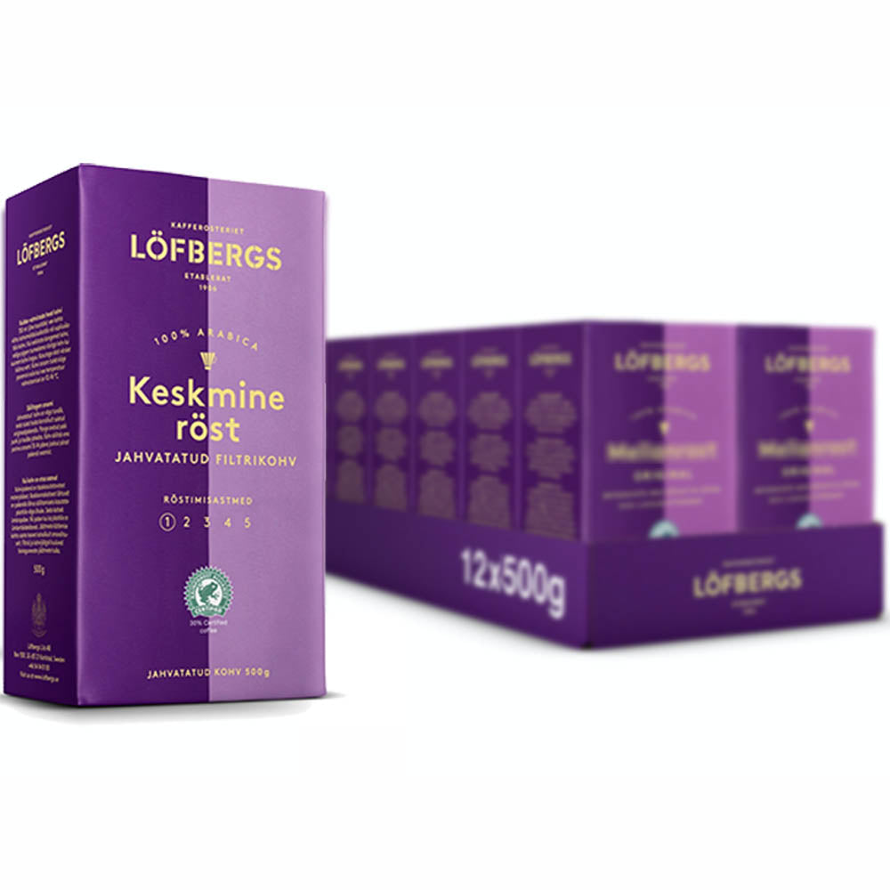 Löfbergs Lila keskipaahto suodatinkahvi 500g x 12-pack
