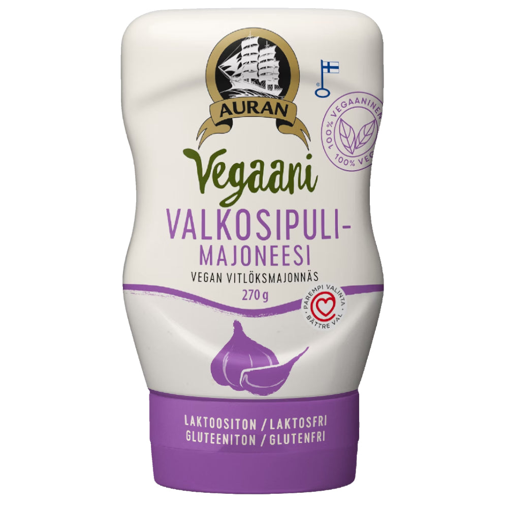 Auran Vegaani Valkosipulimajoneesi 270g