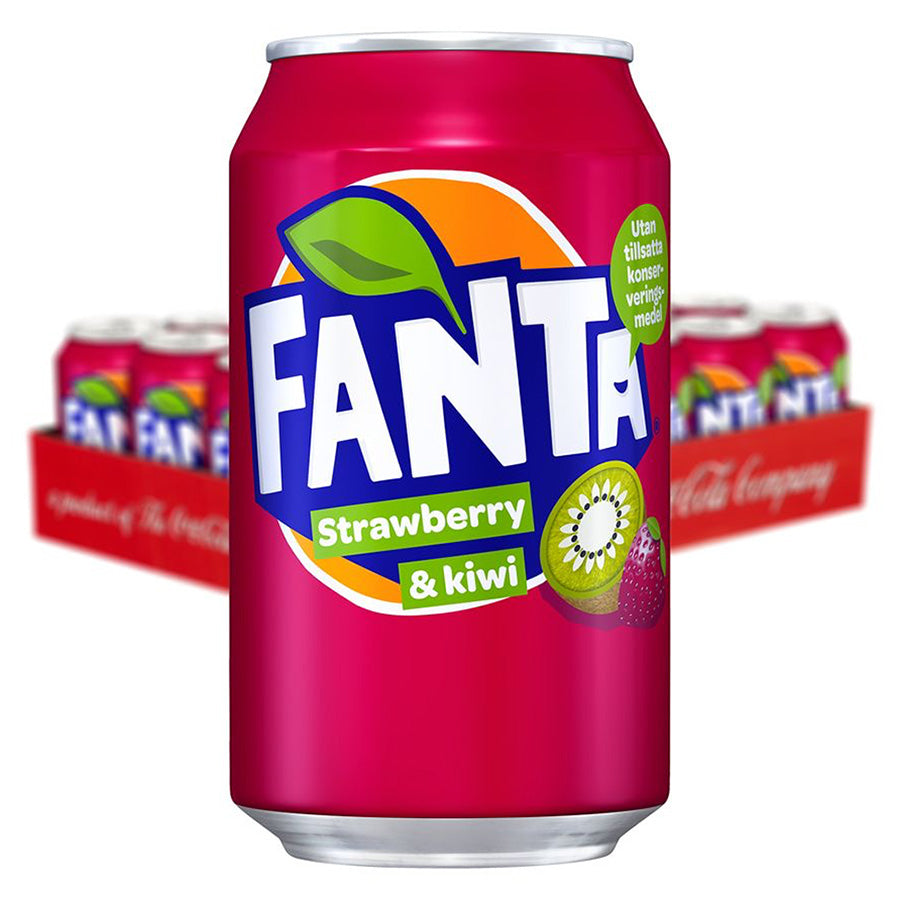 Fanta Strawberry & Kiwi virvoitusjuoma 330ml x 24kpl