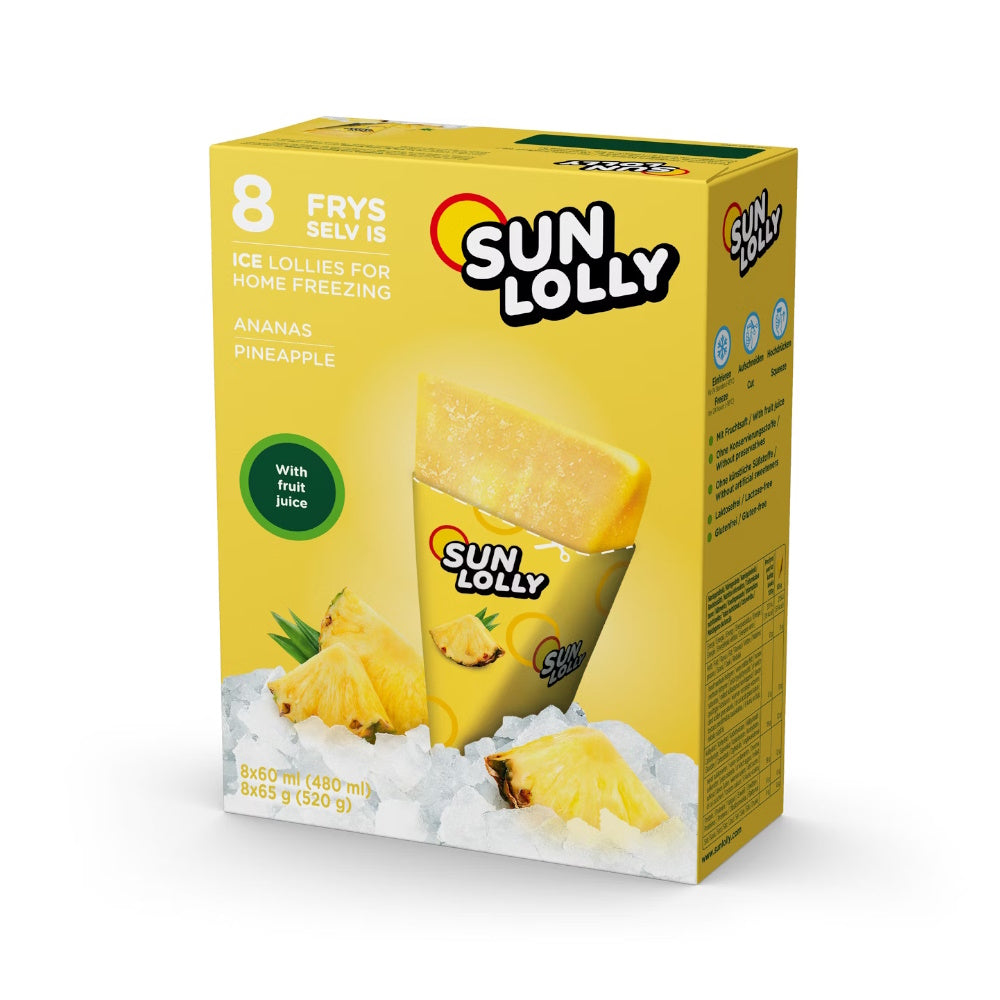 Sun Lolly Ananas pakasta itse mehujää 8 x 60ml