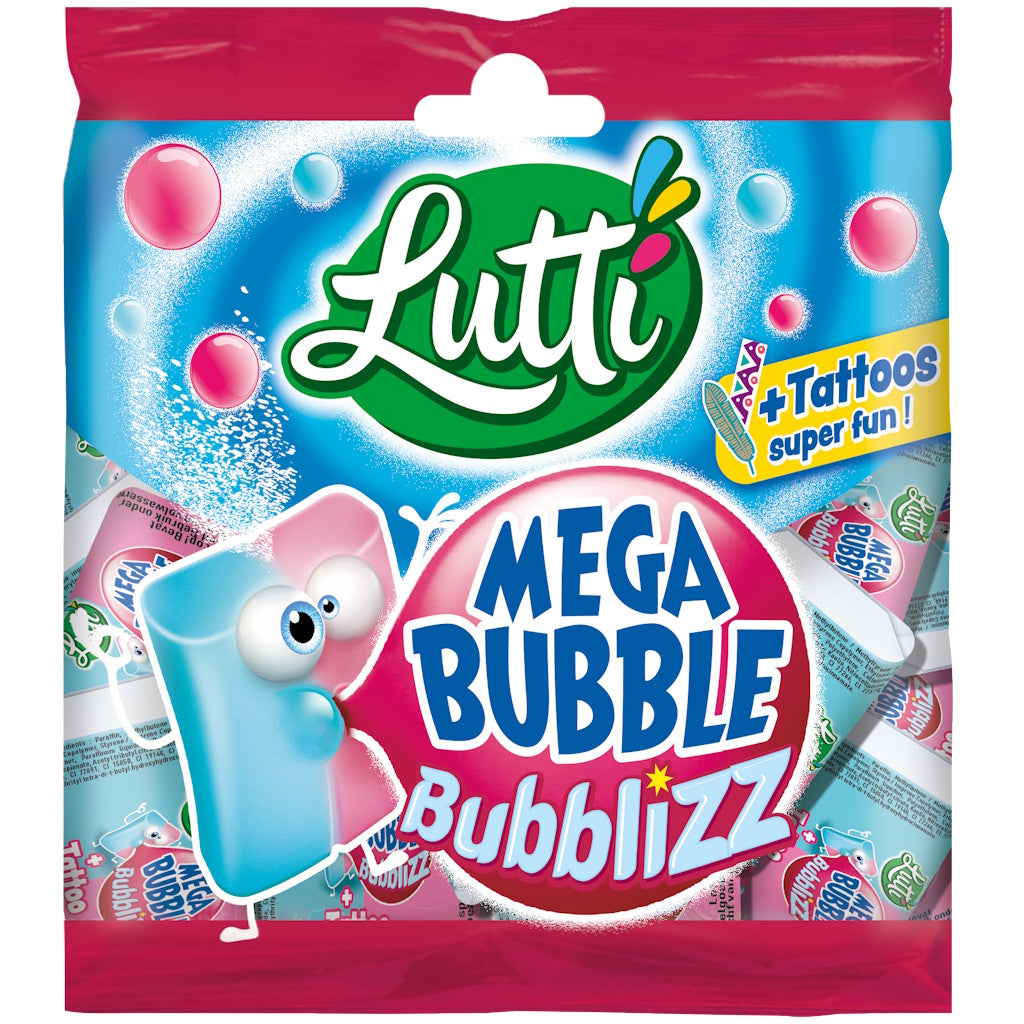Lutti Mega Bubble Bubblizz purkkapussi 85g