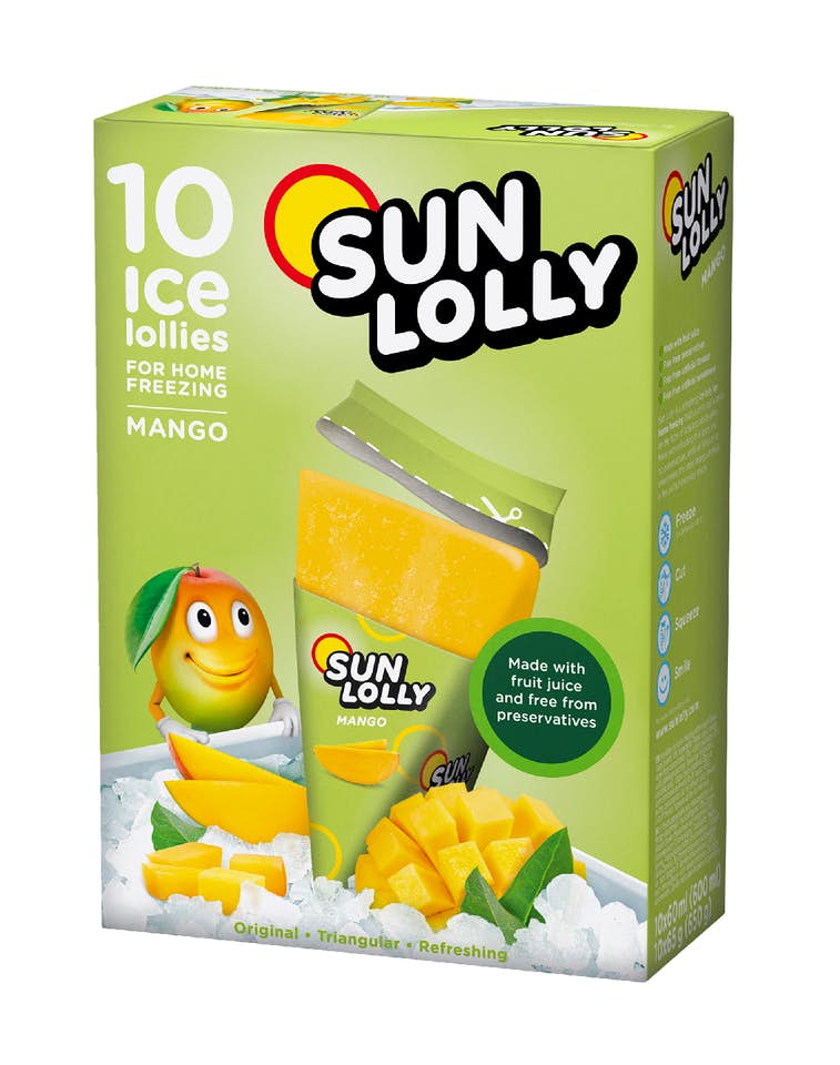 Sun Lolly Mango pakasta itse mehujää 8 x 60ml