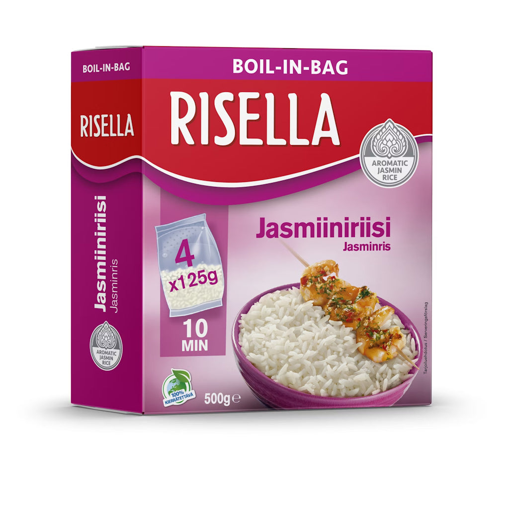 Risella Jasmiiniriisi keitinpussissa 125g x 4pss