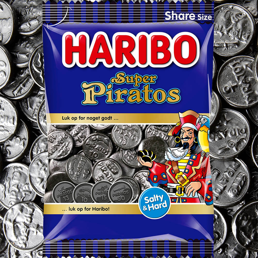 Haribo Super Piratos salmiakki 340g