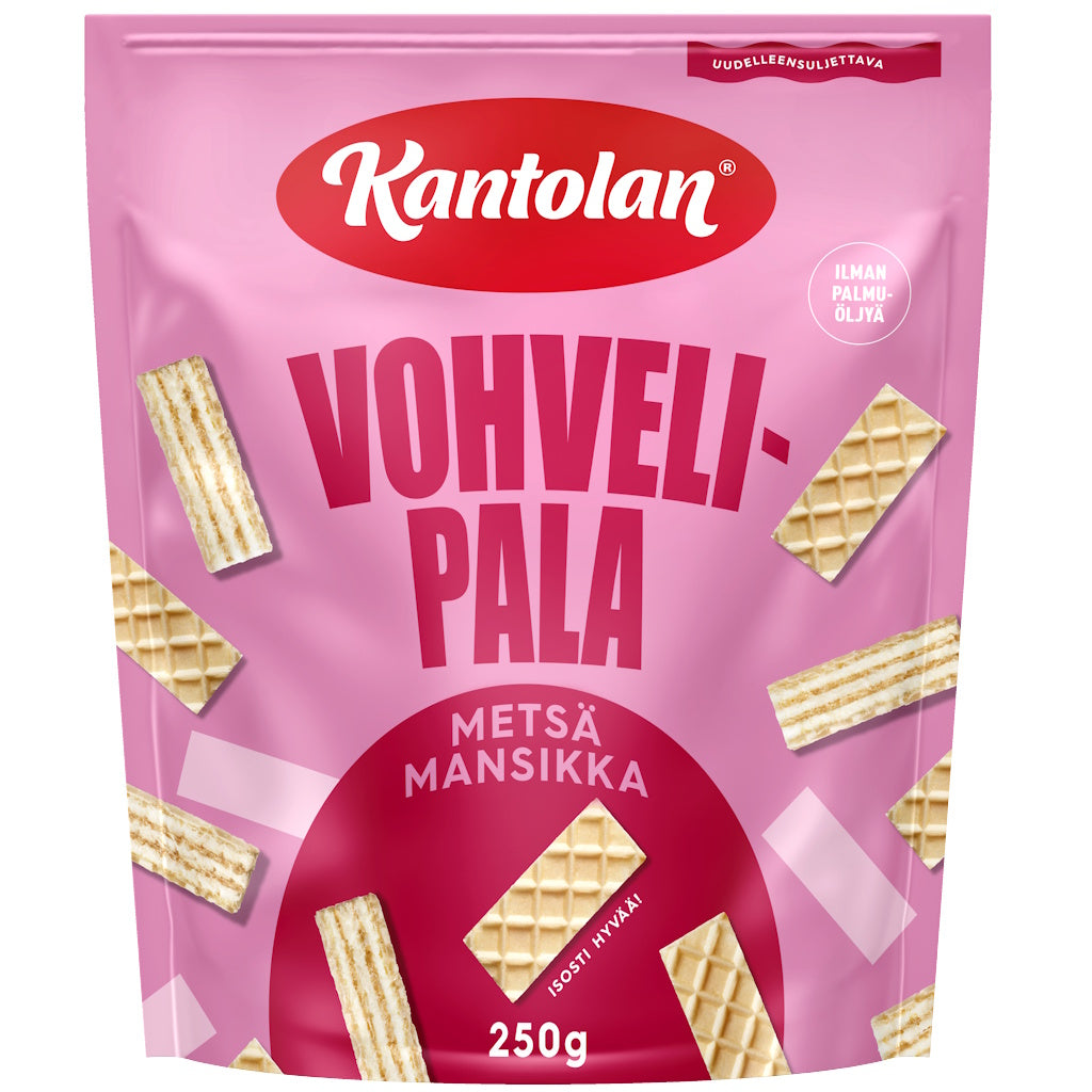 Kantolan vohvelipala metsämansikka 250g