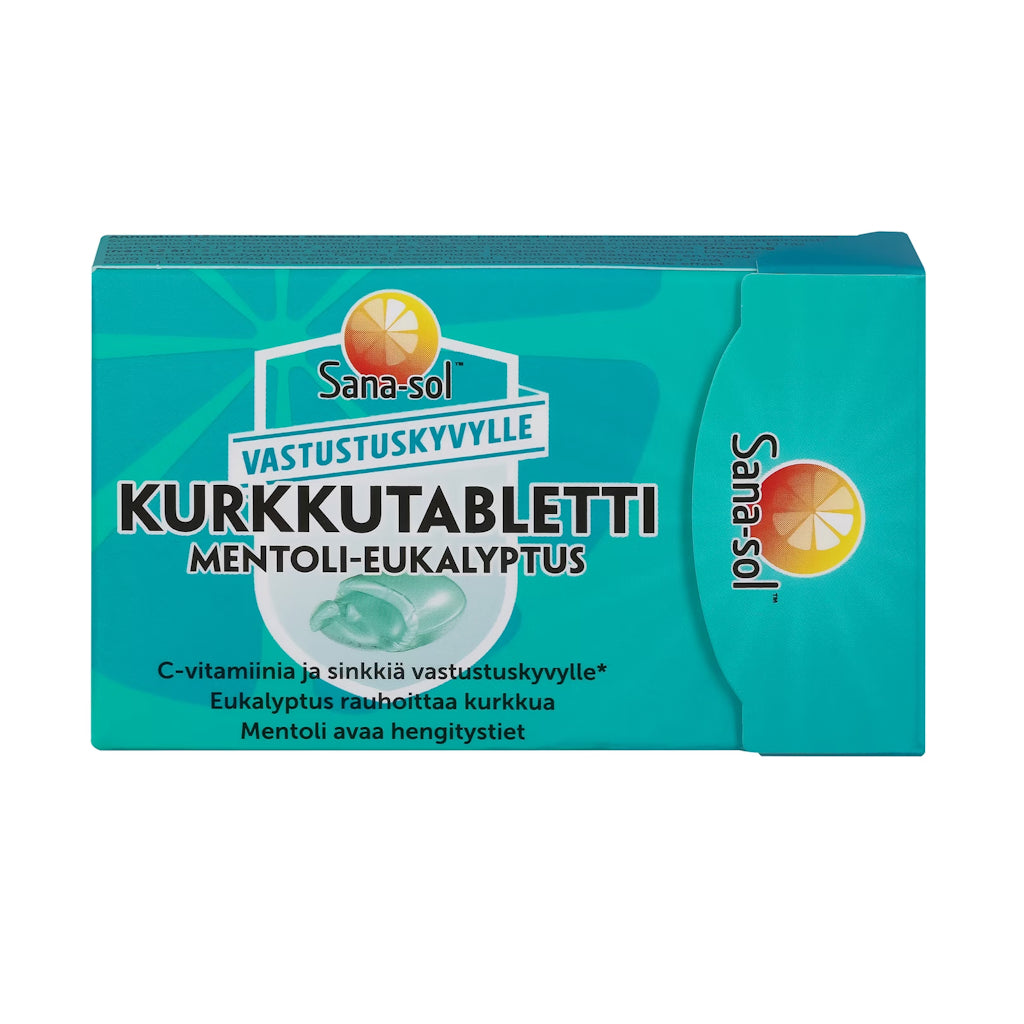 Sana-sol Mentoli Eukalyptus sokeriton kurkkutabletti 48g (16kpl)