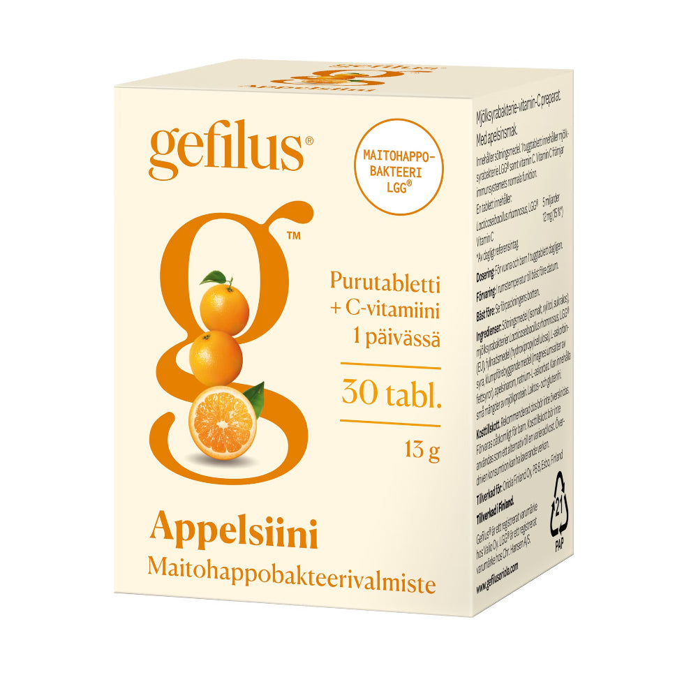 Gefilus Appelsiini + C vitamiini purutabletti 30 tabl