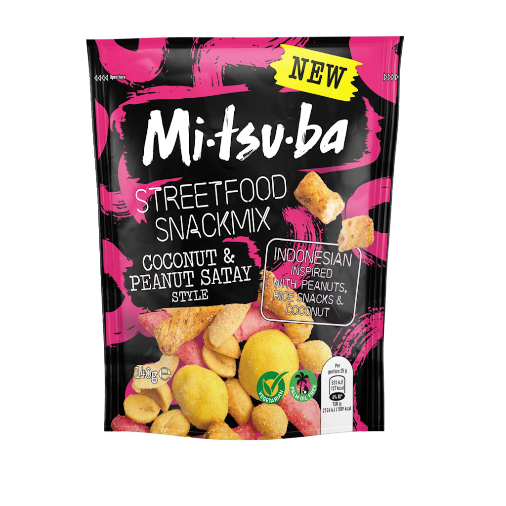 Mi-tsu-ba Streetfood Coconut Satay Pähkinäsekoitus 140g