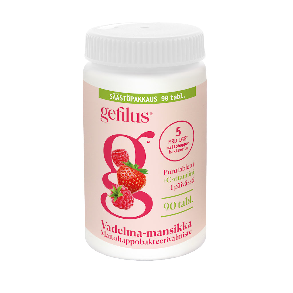 Gefilus Vadelma + C vitamiini purutabletti 90 tabl