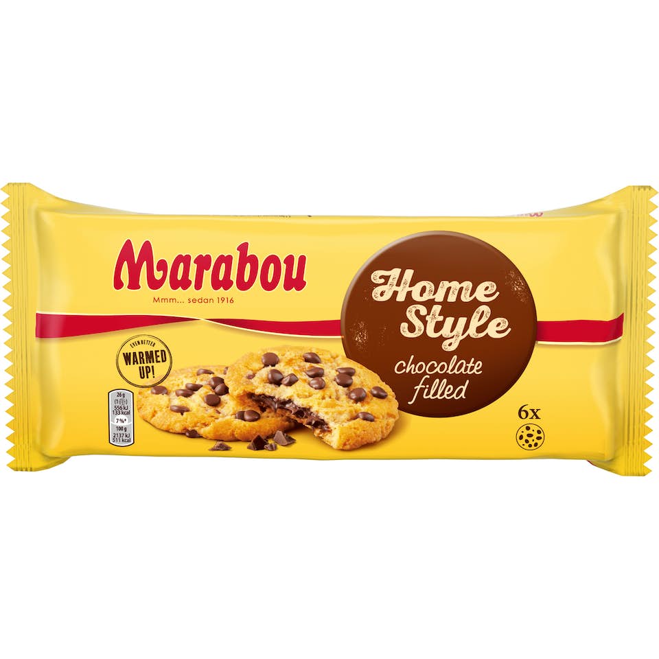 Marabou Homestyle Cookies Chocolate filled 156g