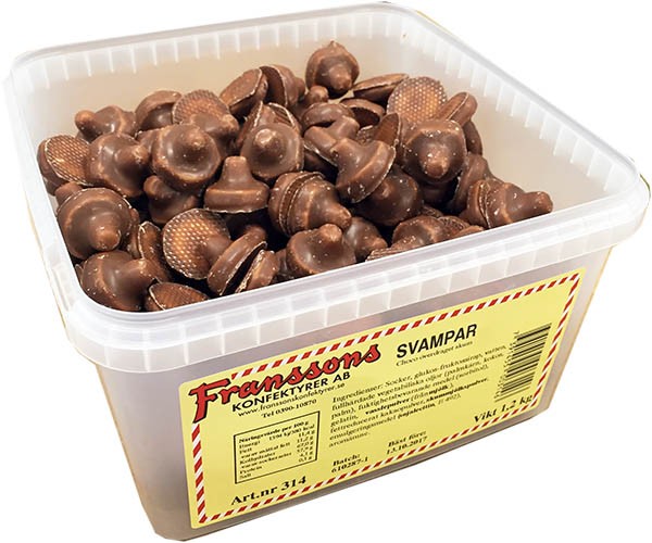 Franssons Svampar Suklaavaahtosienet 1,2kg