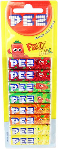 PEZ Fruit Mix täyttöpakkaus 8,5g x 8kpl