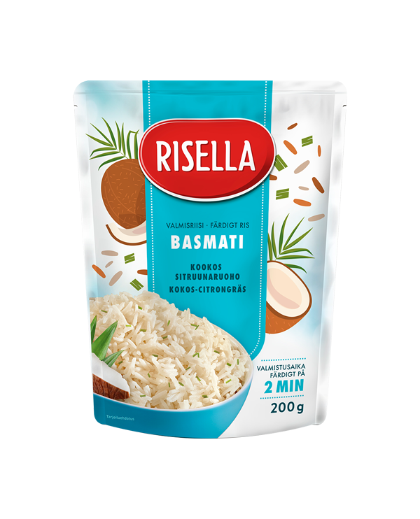Risella Basmati Kookos-Sitruunaruoho valmisriisi 200g