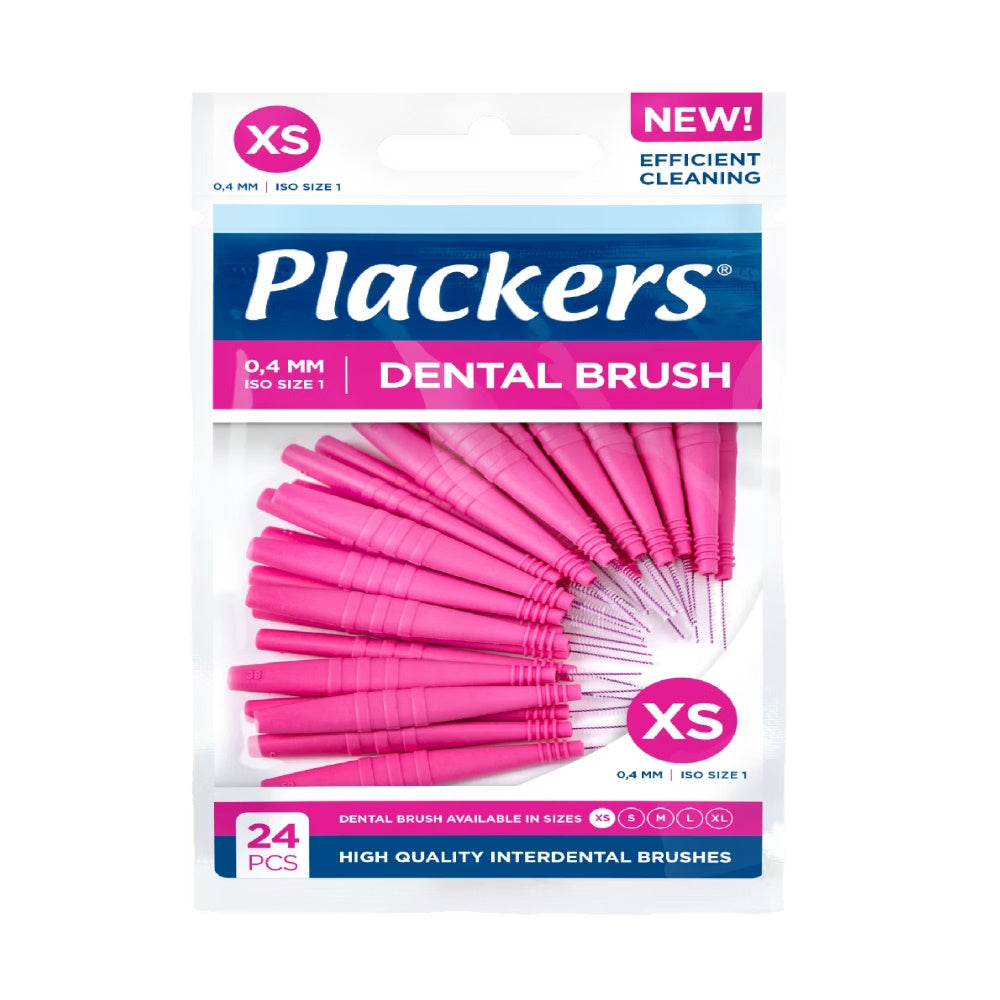 Plackers Dental Brush Hammasväliharja XS 0,4mm 24kpl