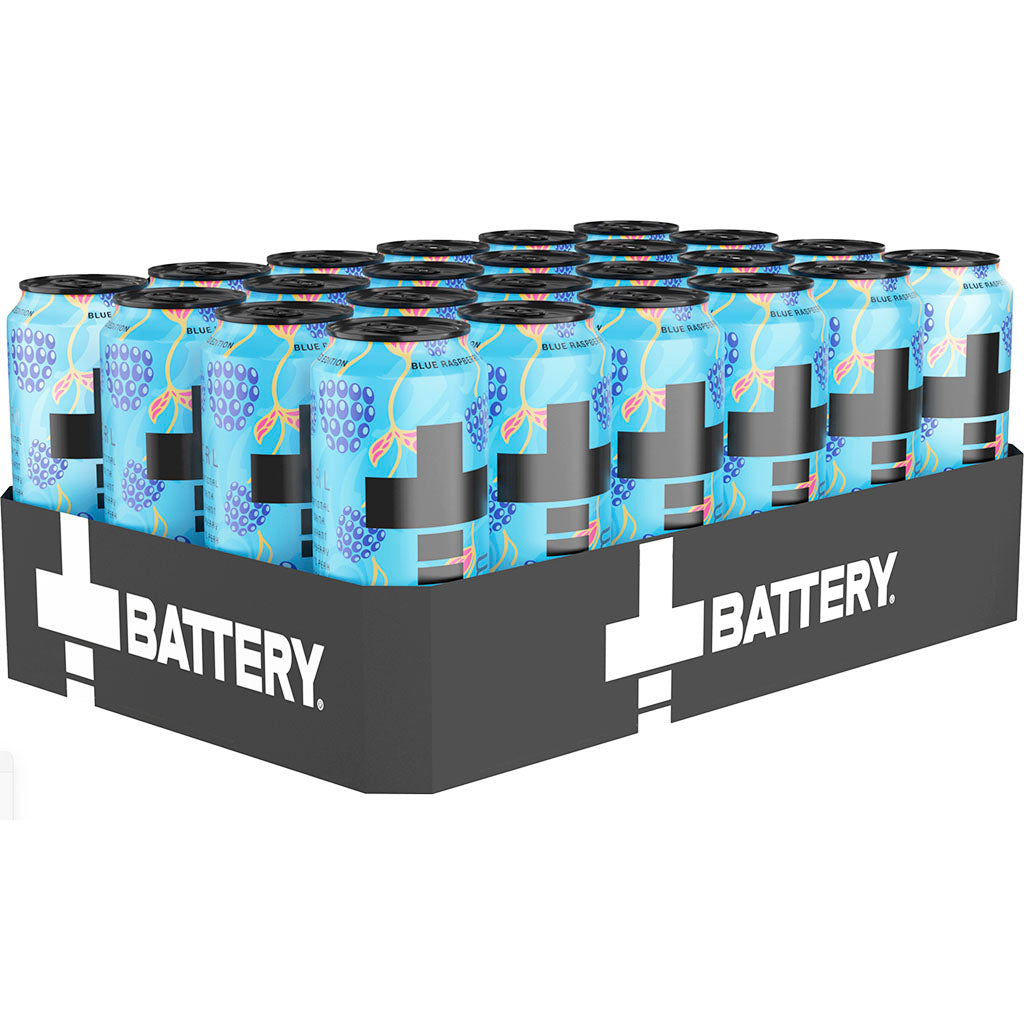 Battery Whirl Blue Raspberry energiajuoma 500ml x 24-pack
