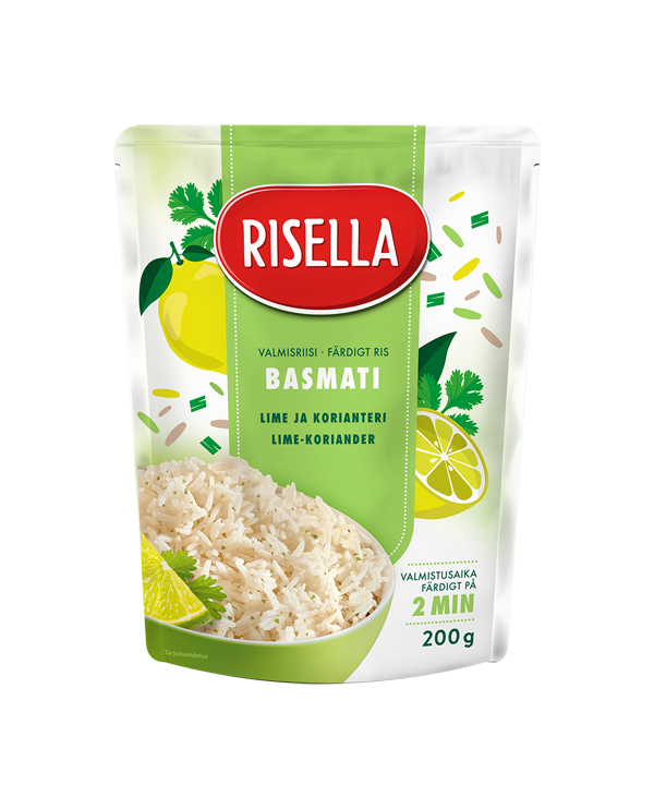 Risella Basmati Lime ja Korianteri valmisriisi 200g