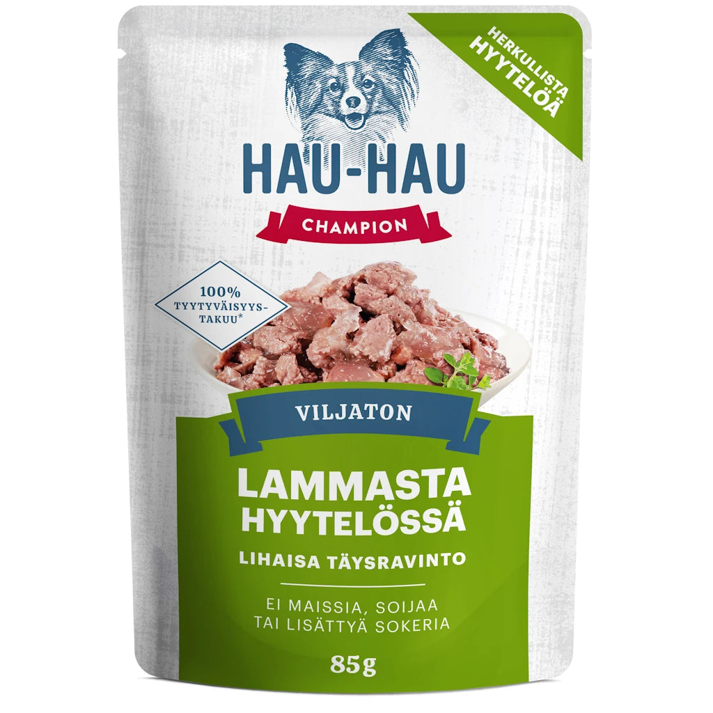 Hau Hau Champion Lammasta hyytelössä koiralle 85g