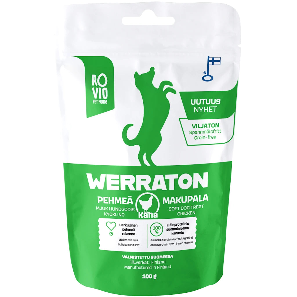 Werraton Pehmeä Kana Välipala koiralle 225g