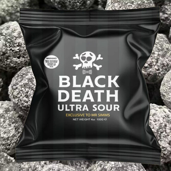 Black Death Ultra Sour maailman kirpein karkki n.16kpl