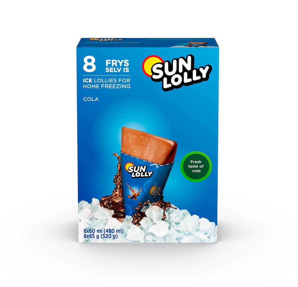 Sun Lolly Cola pakasta itse mehujää 8 x 60ml