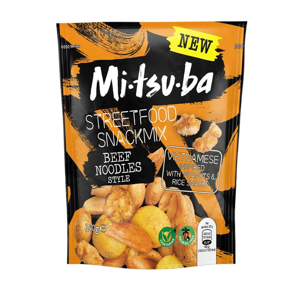 Mi-tsu-ba Streetfood Beef Noodles Pähkinäsekoitus 140g
