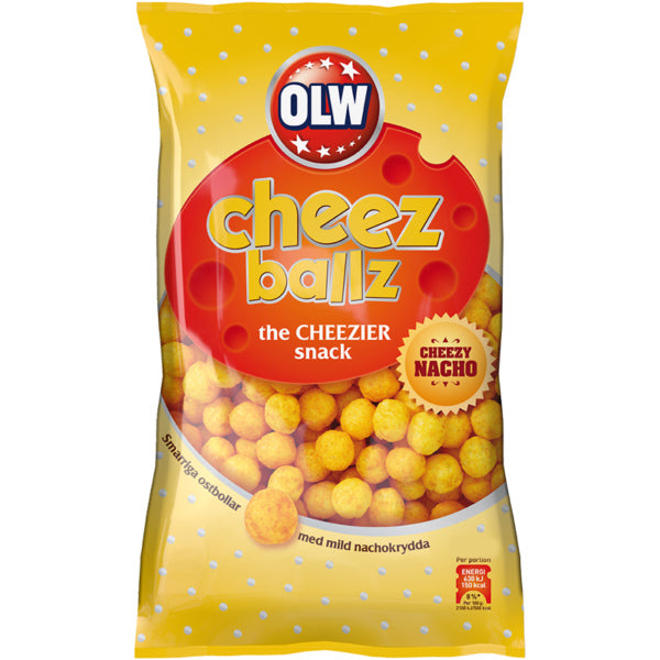 OLW Cheez Ballz Cheezy Nacho juustosnacks 160g