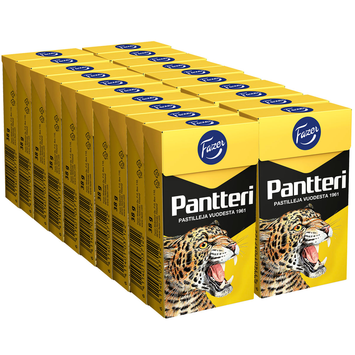 Fazer Pantteri Salmiakkipastilleja 38g x 20kpl