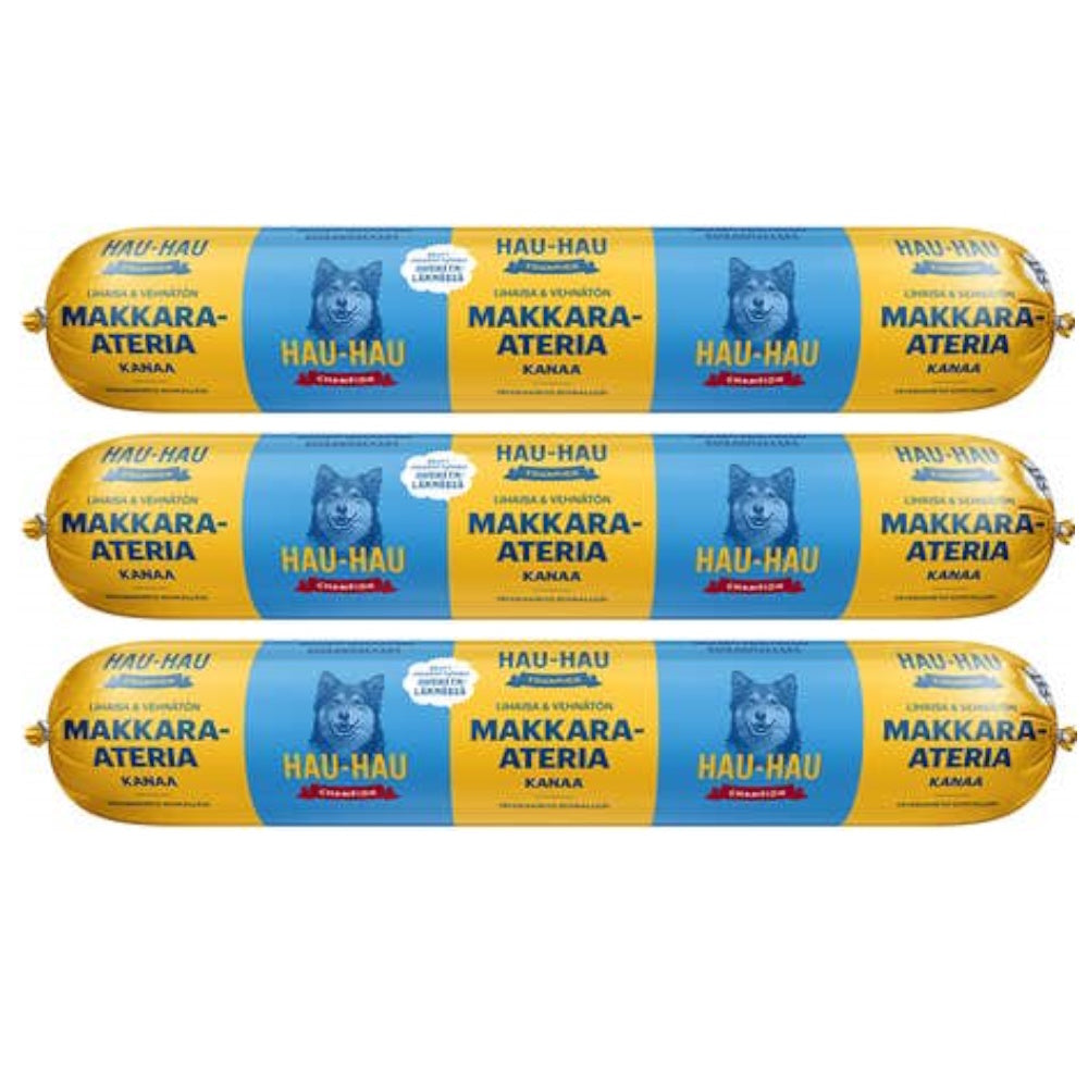 Hau Hau Champion Makkara-ateria Kanaa 500g x 3kpl