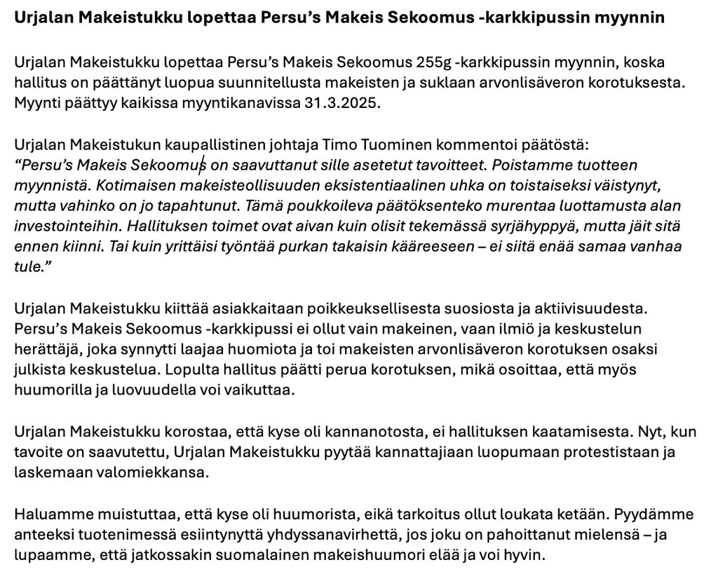 Persu's Makeis Sekoomus 255g