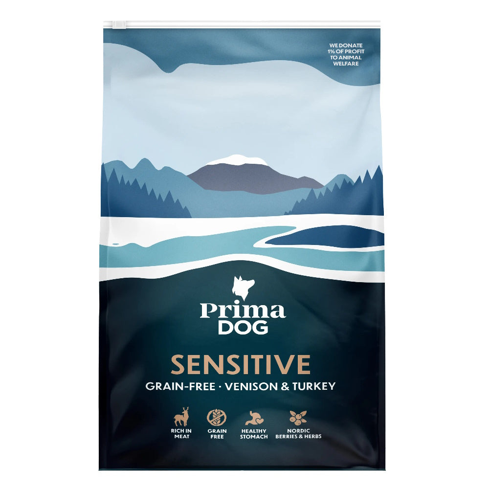 PrimaDog Viljaton Peura & Kalkkuna kaikille täysikasvuisille koirille 10kg