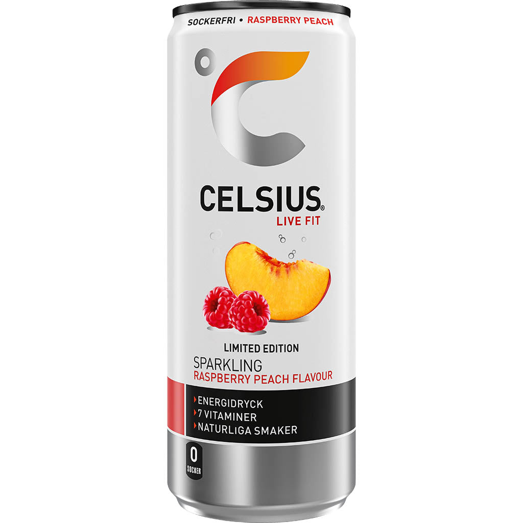 Celsius Raspberry Peach energiajuoma 250ml