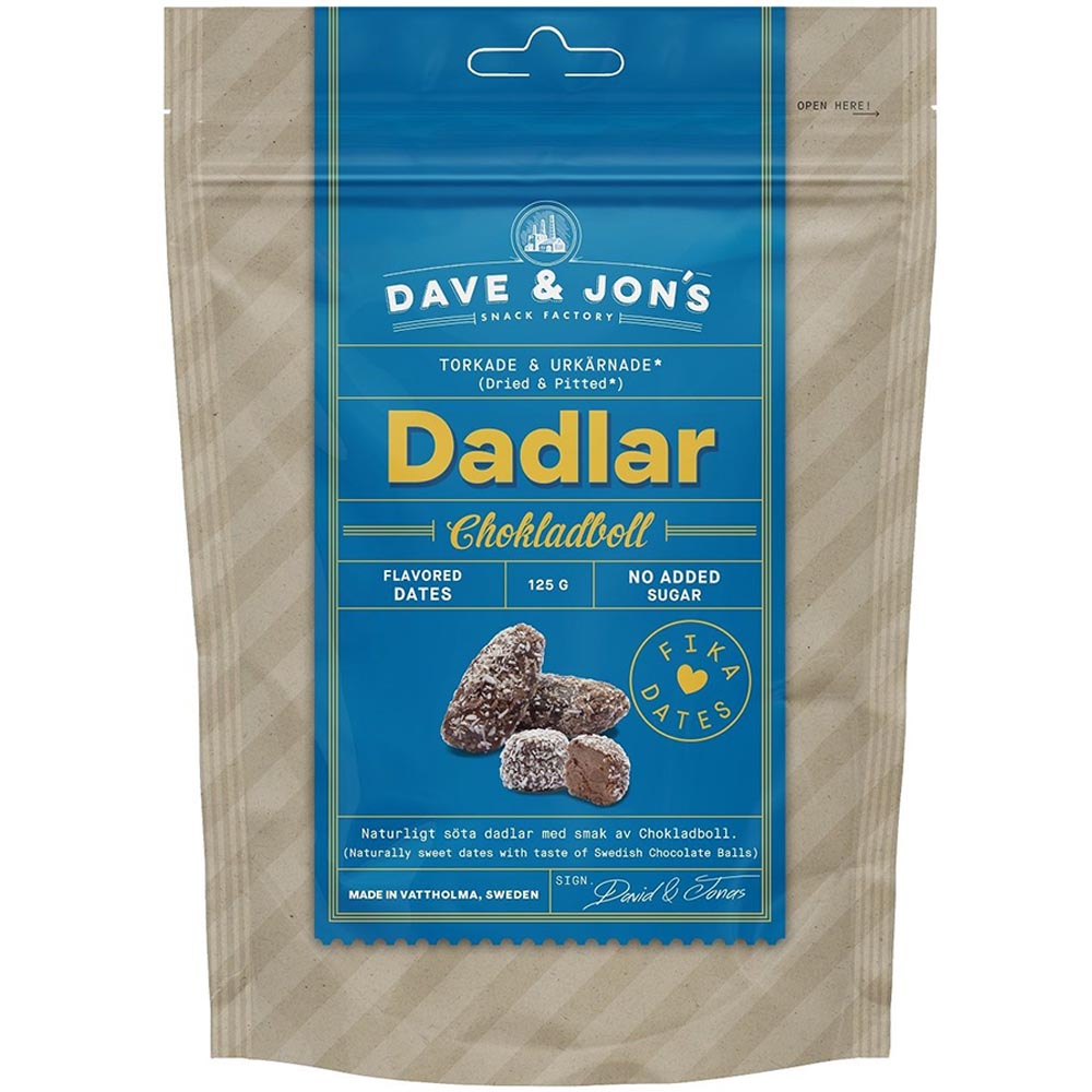 Dave & Jons Chokladboll karkkitaatelit 125g