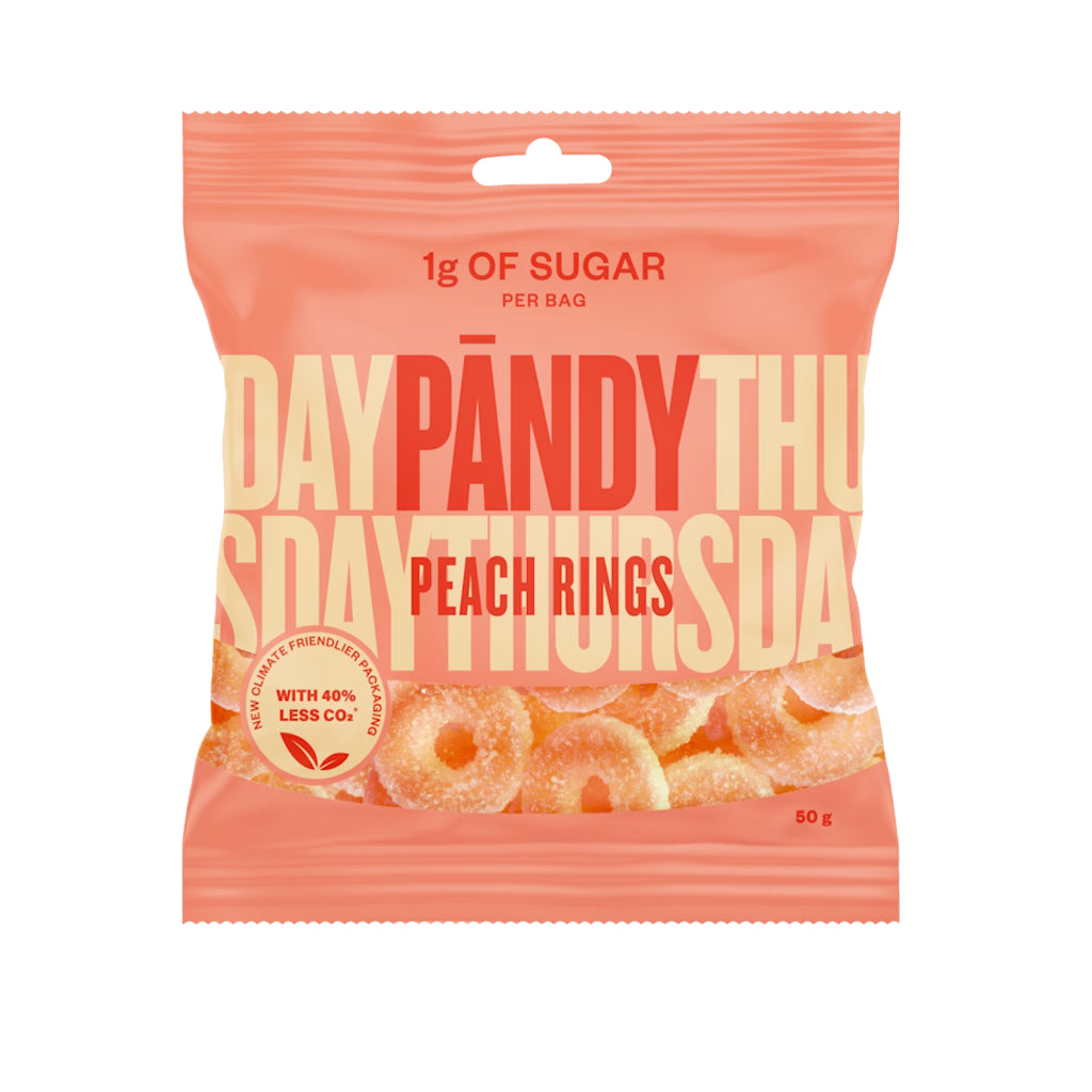 Pändy Persikka Renkaat makeispussi 50g