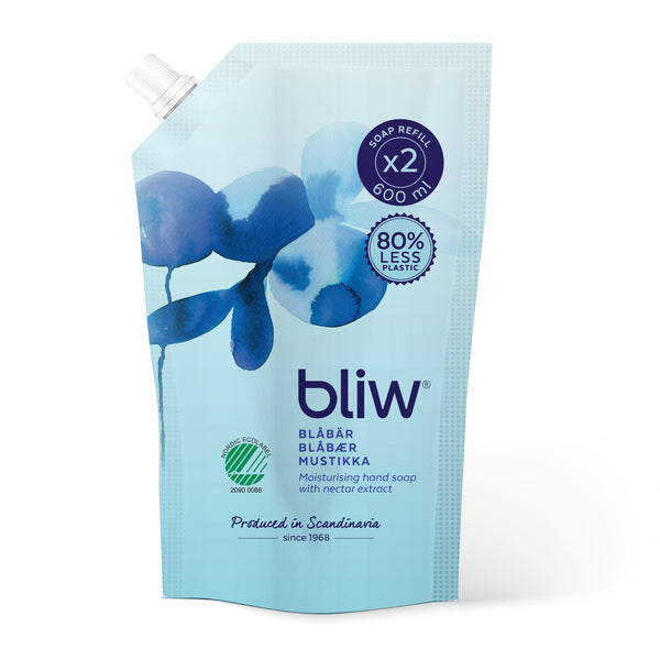 Bliw käsisaippua Mustikka täyttöpakkaus 600ml