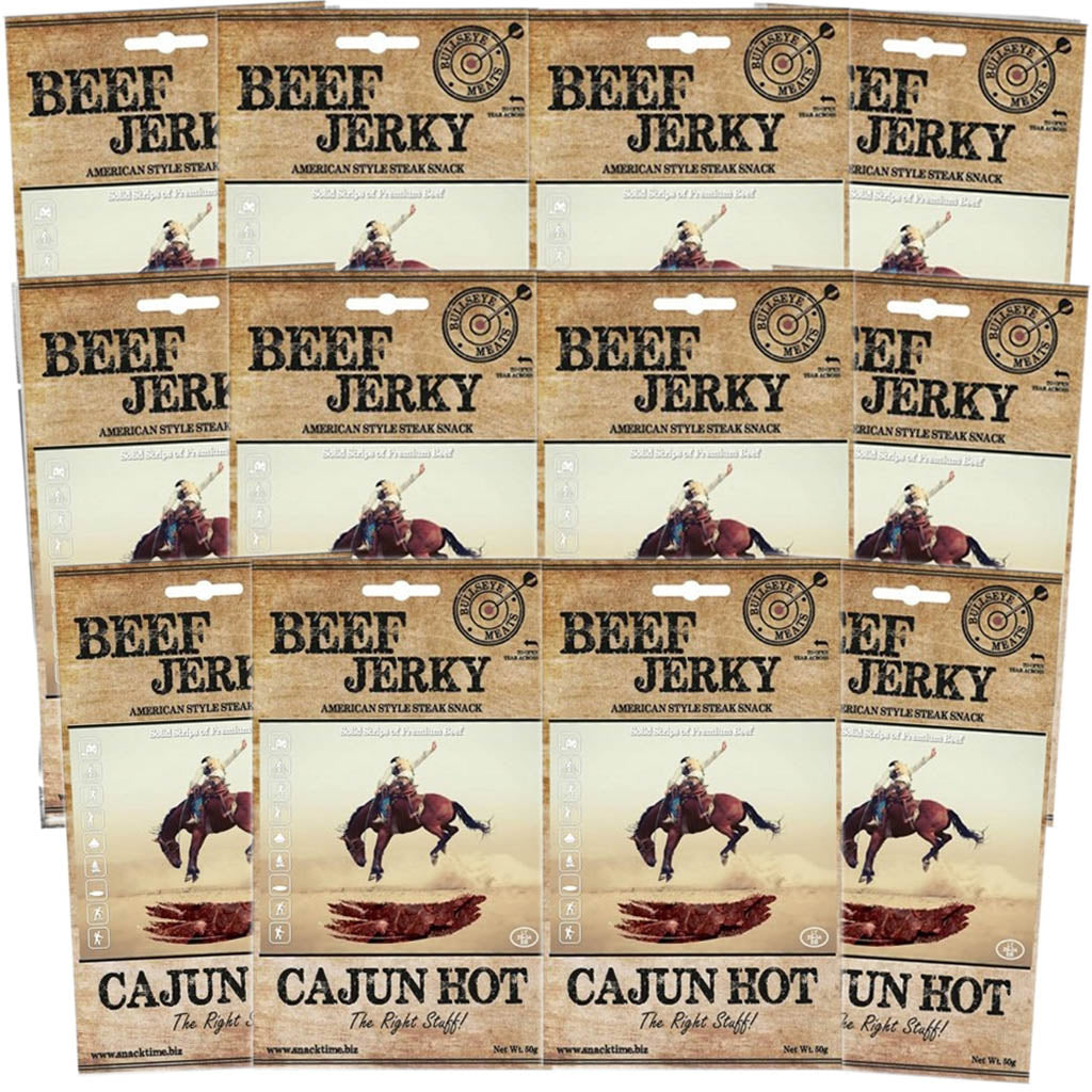 Bullseye Meats Beef Jerky Cajun Hot kuivaliha 50g x 12kpl