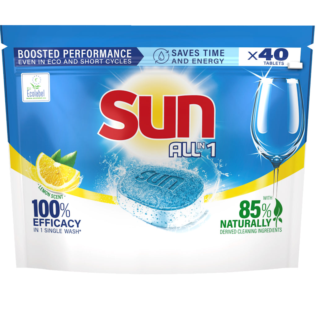 Sun Konetiskitabletti All-in-1 Lemon 40kpl