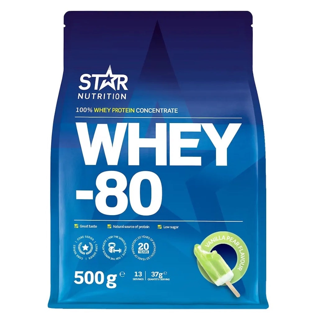 Star Nutrition Whey-80 Vanilla Pear proteiinijauhe 500g