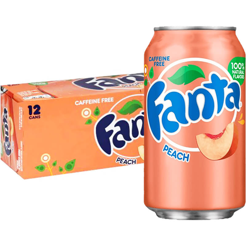 Fanta Peach USA virvoitusjuoma 355ml x 12-pack