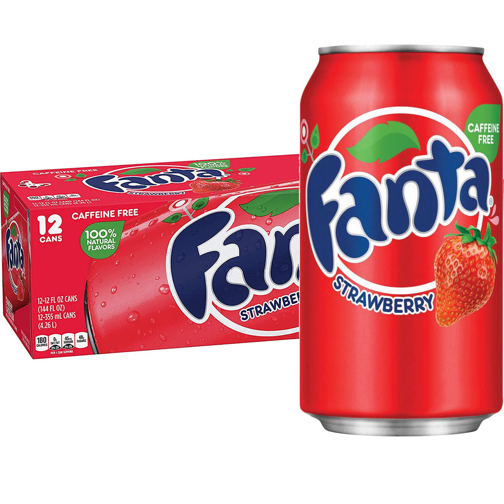 Fanta Strawberry USA virvoitusjuoma 355ml x 12-pack