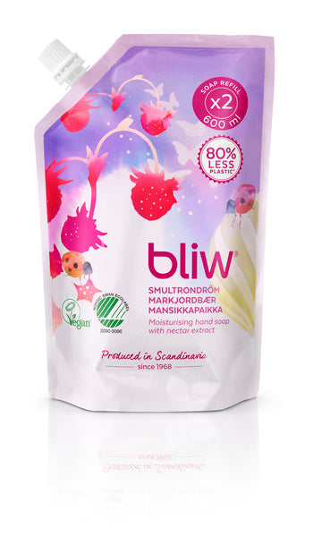Bliw käsisaippua Mansikkapaikka täyttöpakkaus 600ml