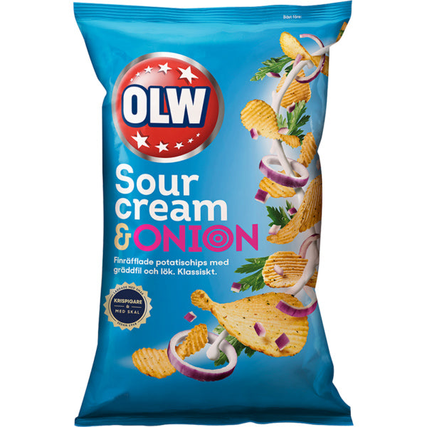 OLW Sour Cream & Onion perunalastut 175g