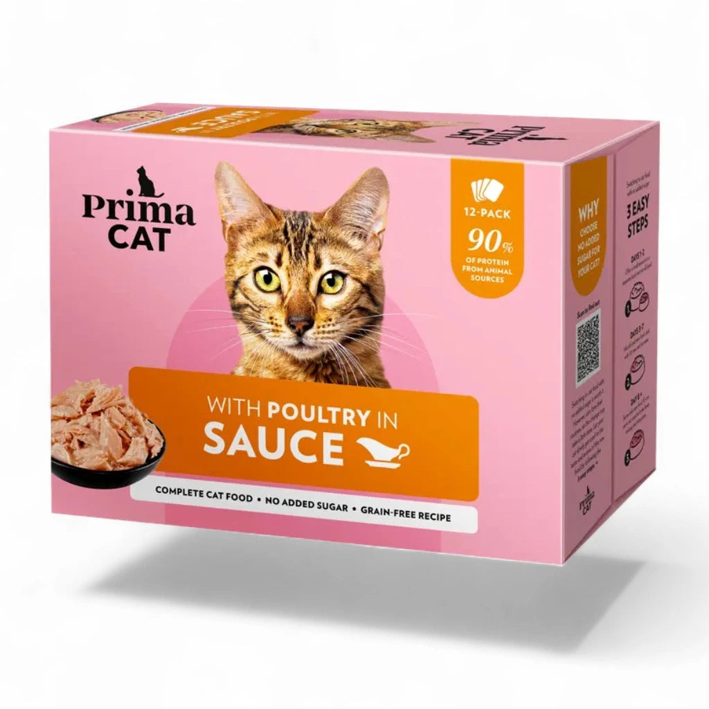 PrimaCat Siipikarjaa kastikkeessa kissoille 85g x 12kpl