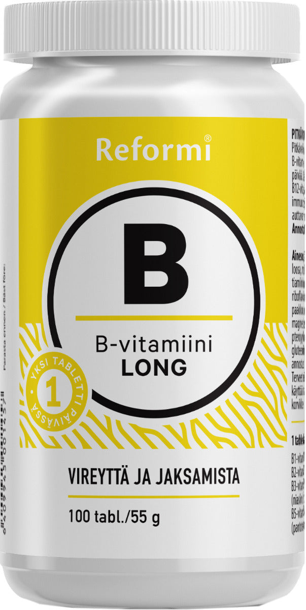 Reformi B-vitamiini long - pitkävaikutteinen 100 tabl.