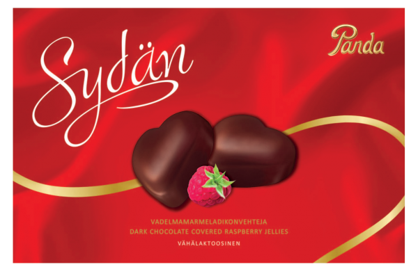 Panda Sydän Vadelmamarmeladikonvehteja 125g