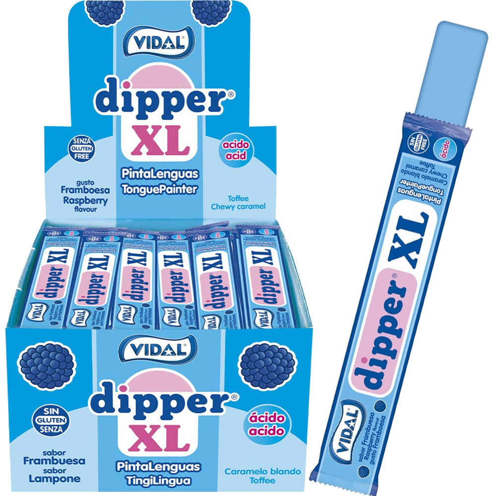 Vidal Dipper XL Vadelma toffeetanko 100kpl