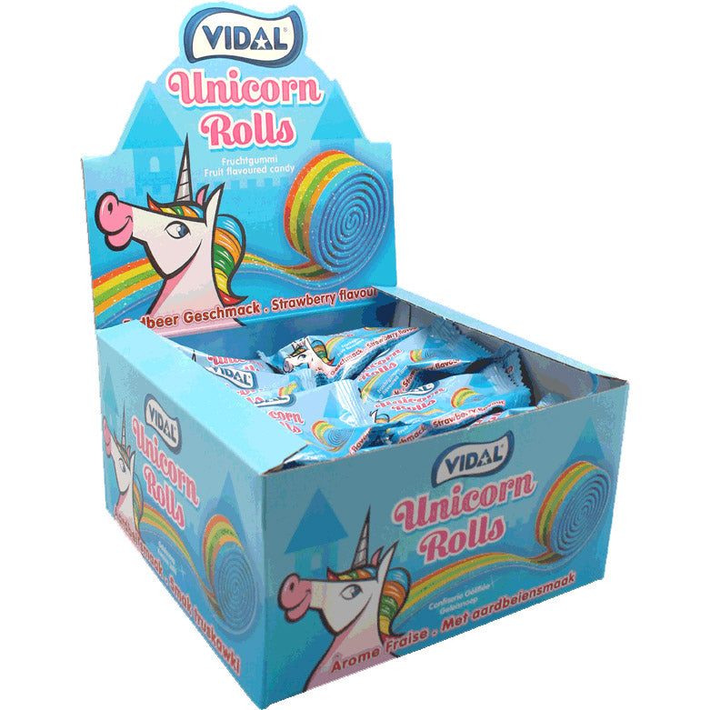 Vidal Unicorn mansikkaremmirulla 24kpl