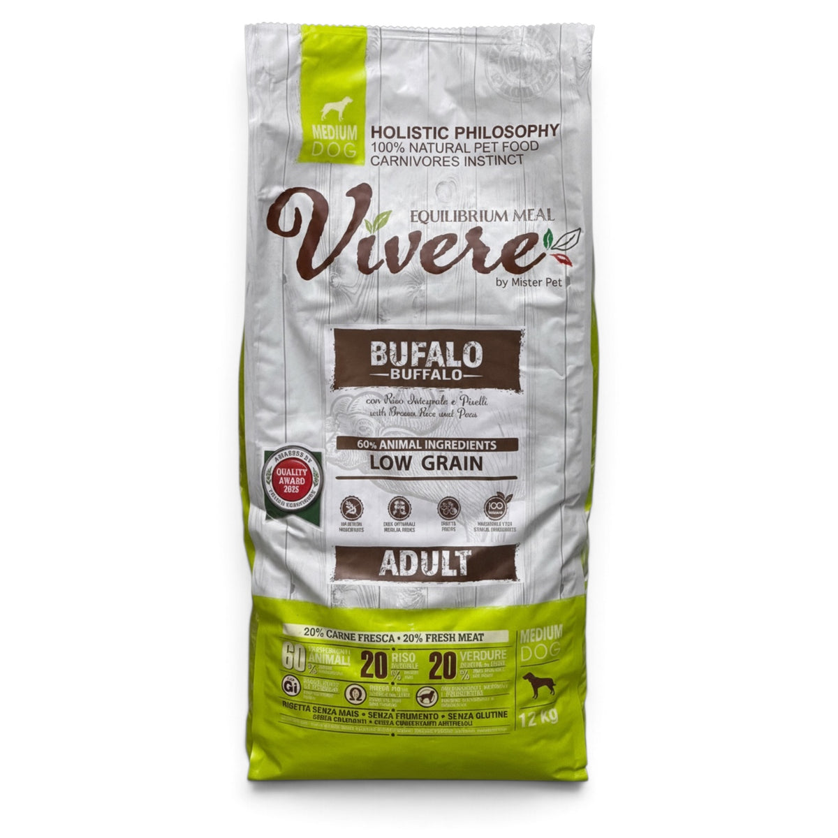 Vivere Medi Buffalo koiran kuivaruoka 12kg